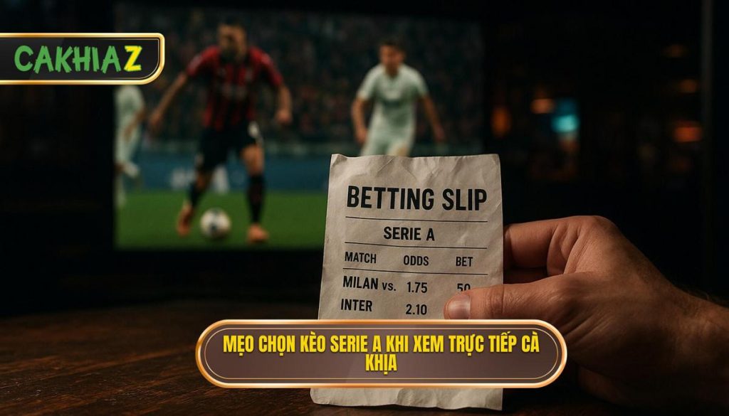 Mẹo chọn kèo Serie A khi xem trực tiếp Cà Khịa